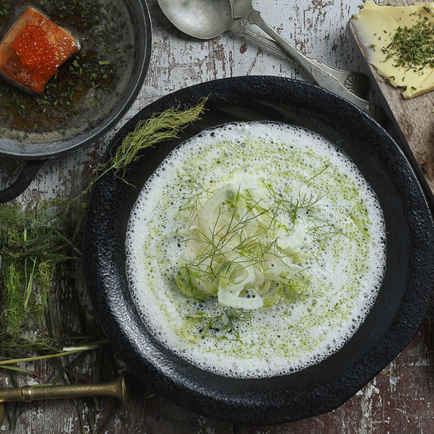 Kremet fiskesuppe med røye